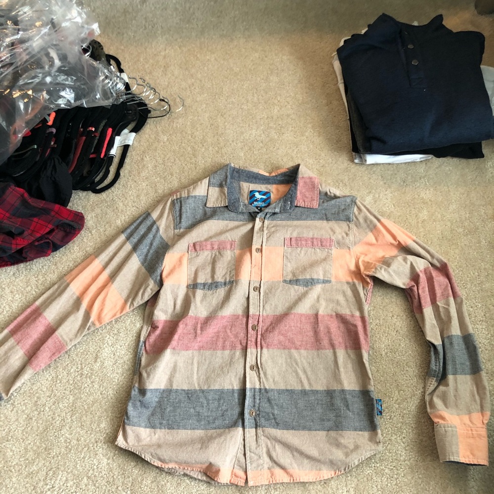 Modern amusement button down shirt